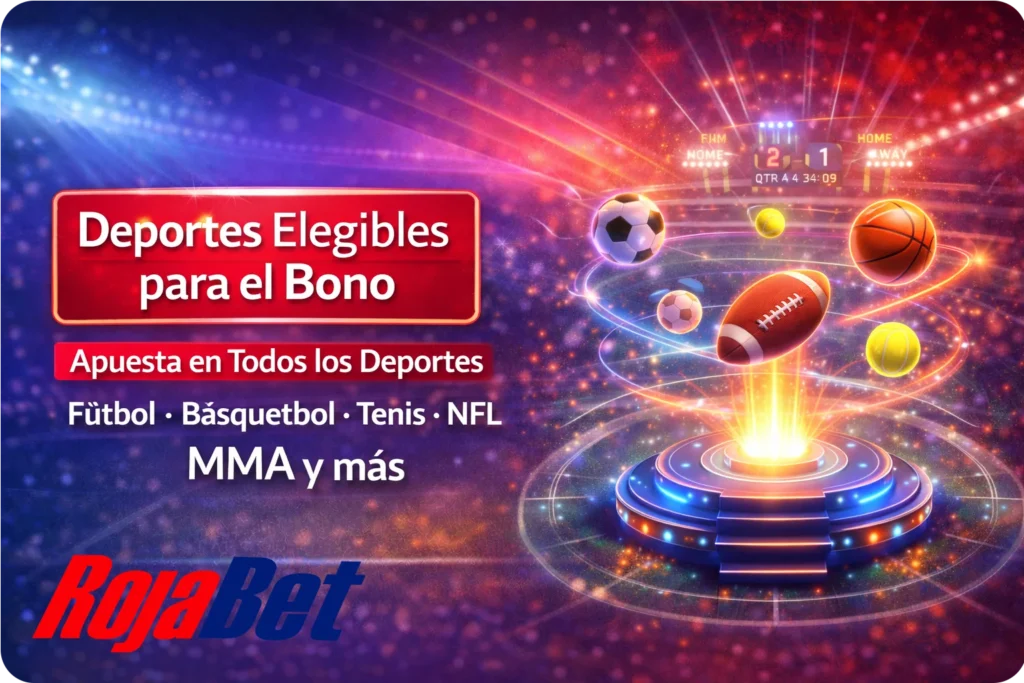 Deportes elegibles para el bono Rojabet Chile: fútbol, básquetbol, tenis y más