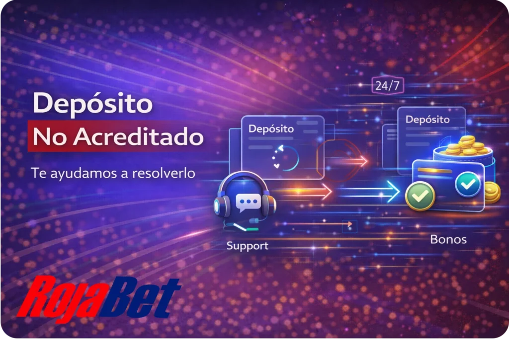 Depósito no acreditado en Rojabet Chile y opciones de solución