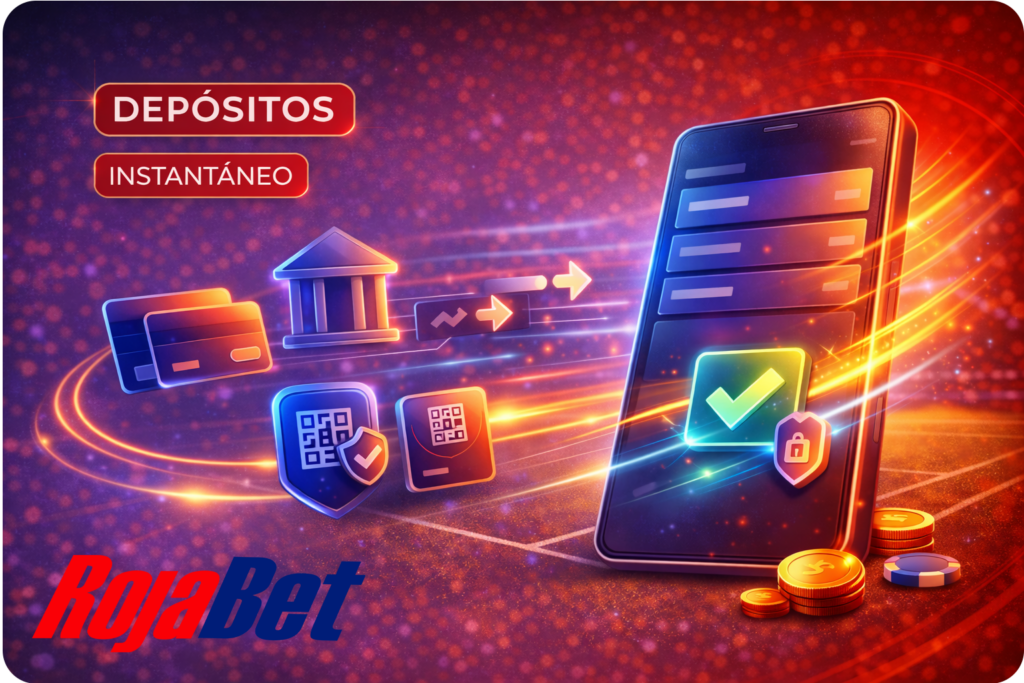 Depósitos en Rojabet Chile con acreditación inmediata mediante métodos locales, tarjetas, Webpay/Transbank, AstroPay y criptomonedas, sin comisiones del casino.