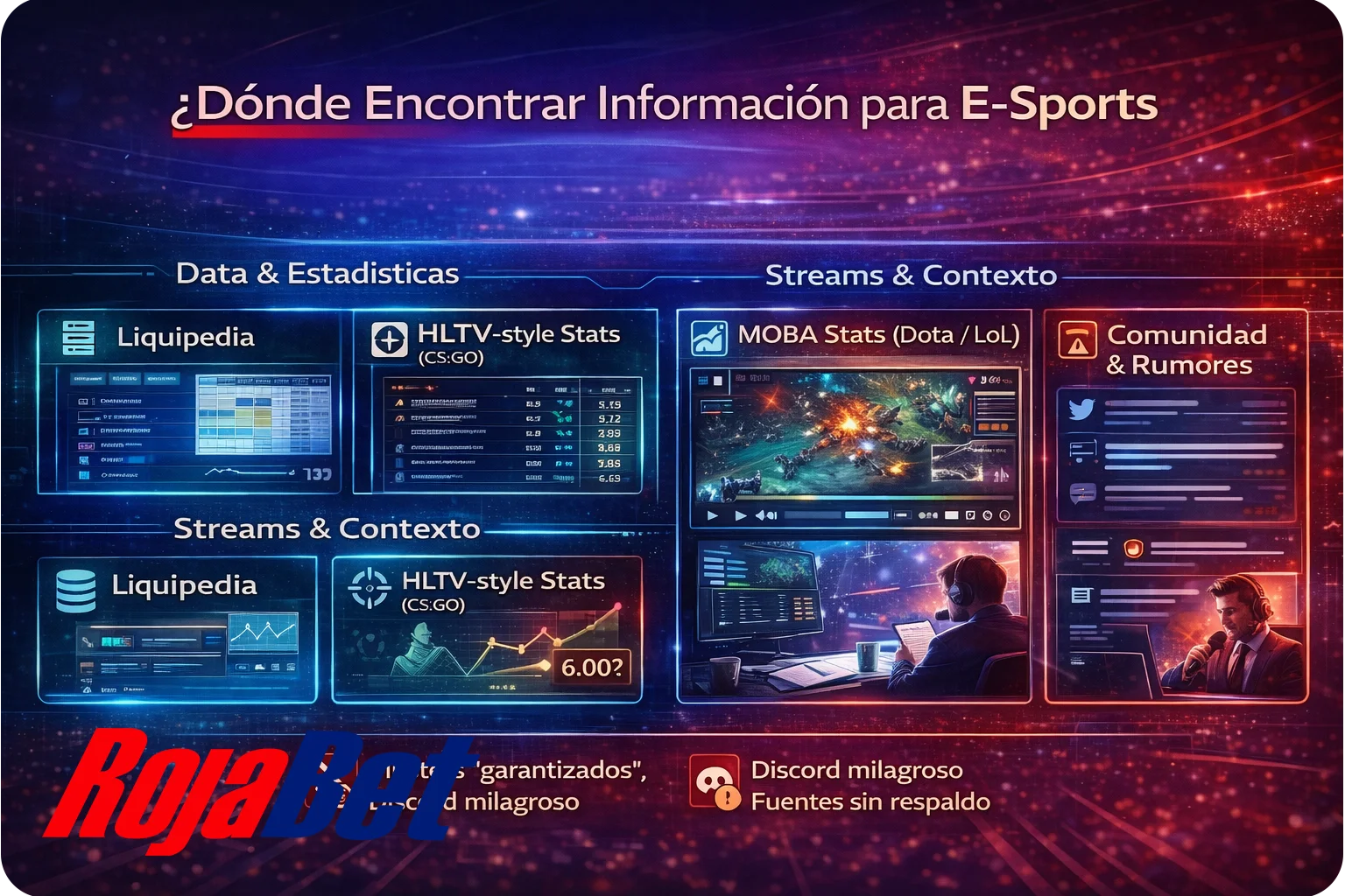 Fuentes confiables de información para apuestas en e-sports
