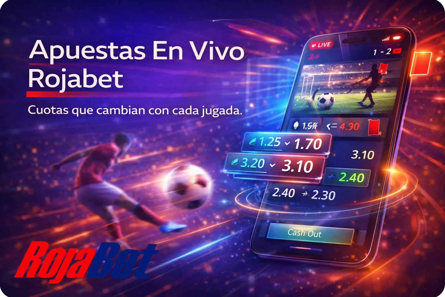 Apuestas en vivo en Rojabet Chile con cuotas que se actualizan en tiempo real