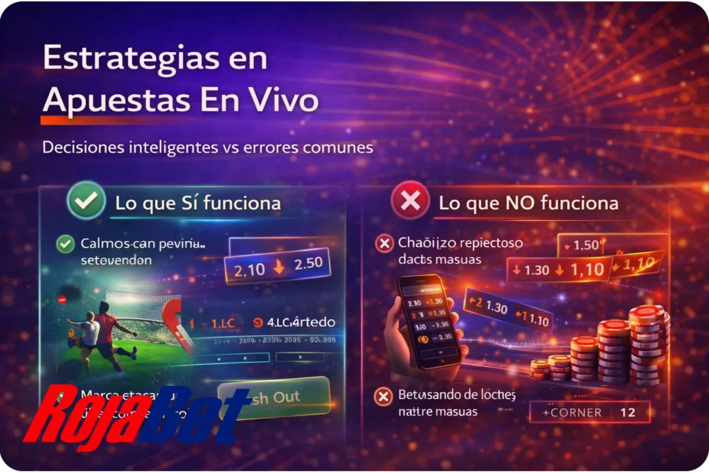 Estrategias efectivas y errores comunes al apostar en vivo en Rojabet