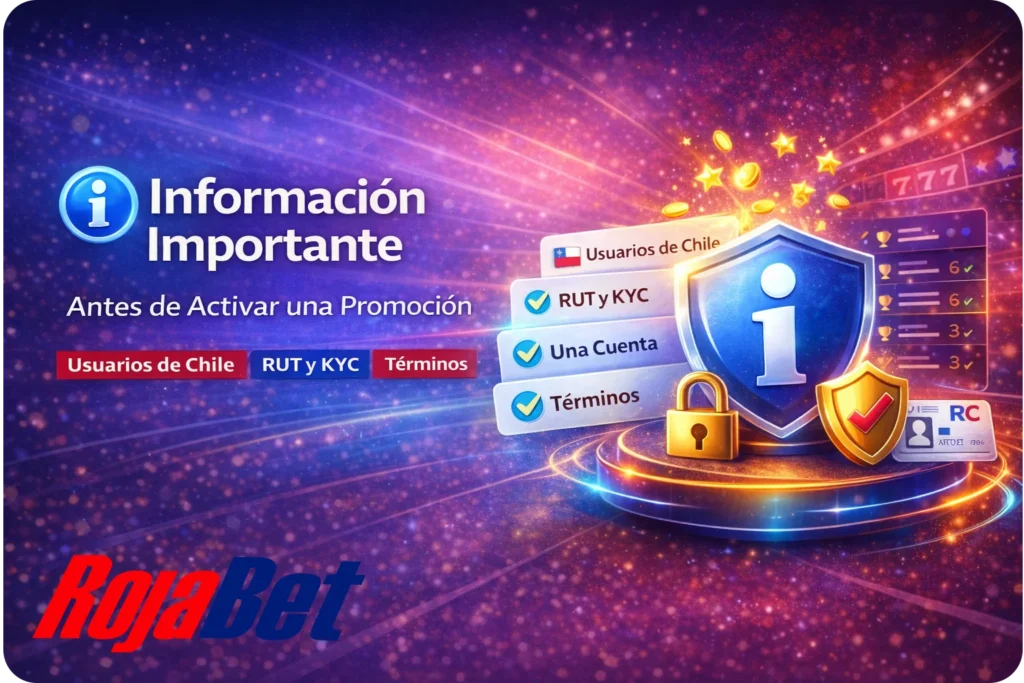 Información importante sobre promociones y requisitos en Rojabet Chile