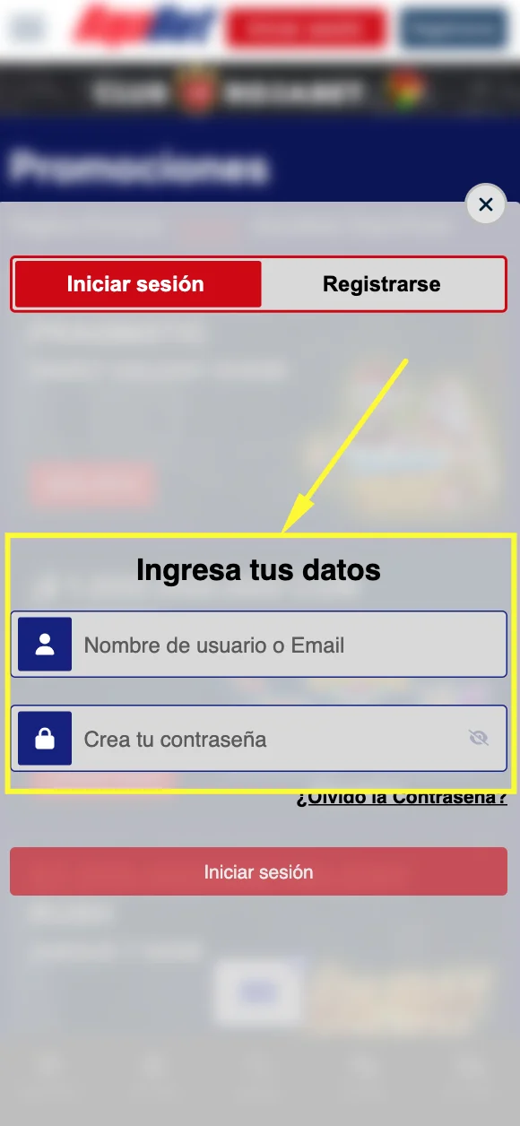 Haz Clic en el Botón “Iniciar Sesión”