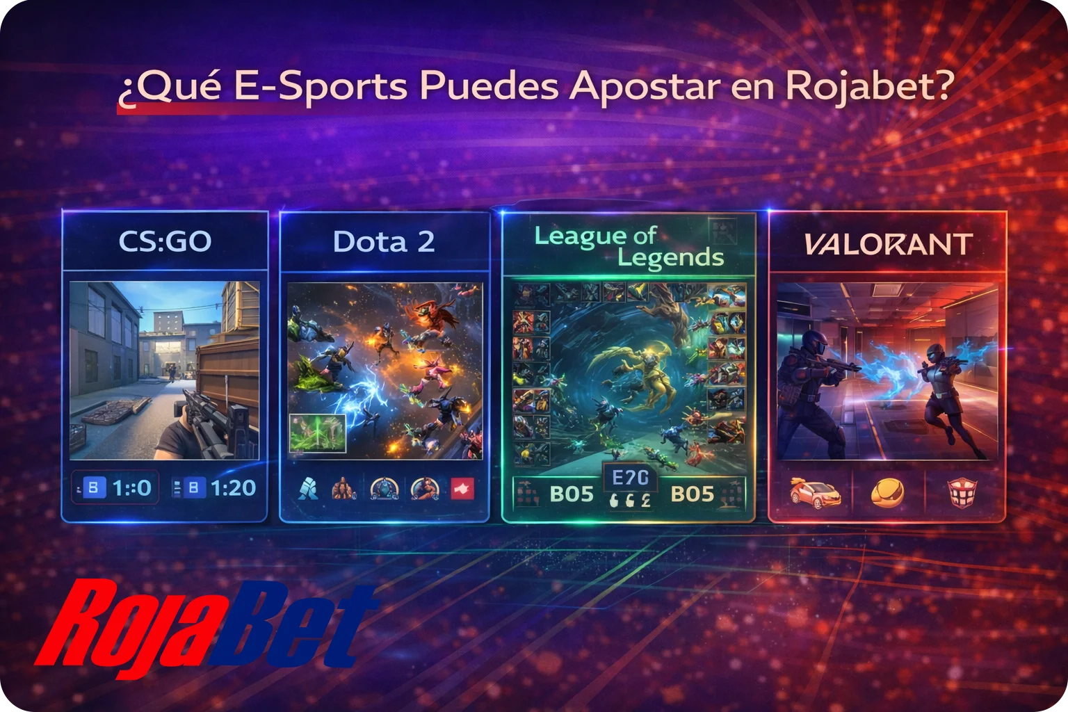 E-sports disponibles para apostar en Rojabet Chile