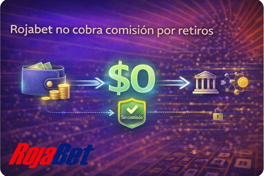 Rojabet Chile no cobra comisiones por retiros en ningún método de pago
