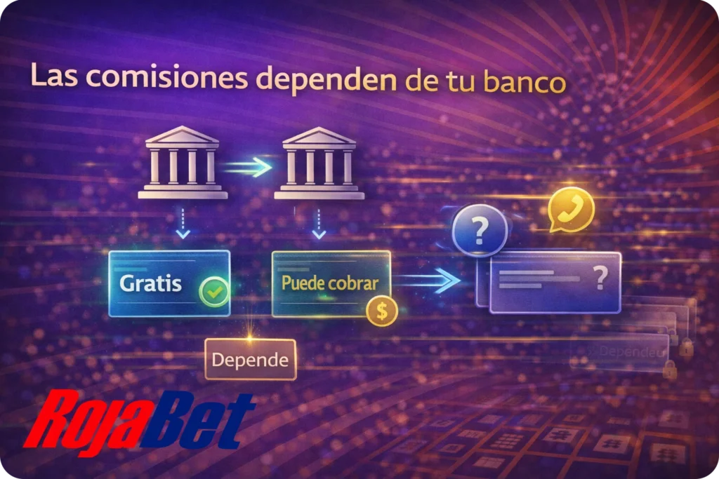 Las comisiones por retiros en Rojabet Chile pueden depender del banco del usuario